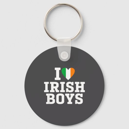 Porte-clés I Love Irish Boys Ireland Flag Heart St Patricks D (Recto)