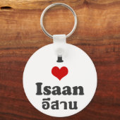 Porte-clés I Love Isaan Thailand (Recto)