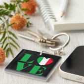 Porte-clés I love Italy (Devant Droit)