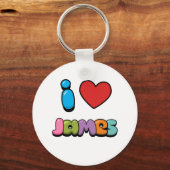Porte-clés I Love James (Recto)