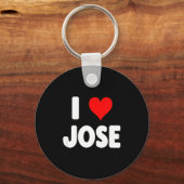 Porte-clés I Love Jose - Heart  (Recto)