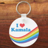 Porte-clés I Love Kamala Harris Rainbow Democrat Women (Recto)