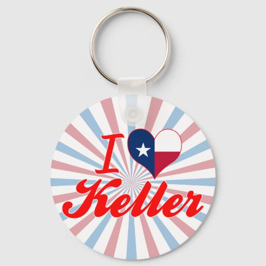 Porte-clés I Love Keller, Texas (Recto)