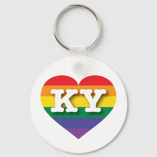 Porte-clés I Love Kentucky Rainbow Heart