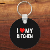 Porte-clés I Love Kitchen - Heart - Funny Cute Cook Remodel C (Recto)