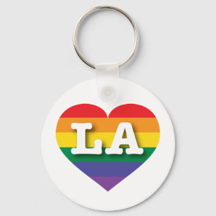 Porte-clés I love LA Gay Pride Rainbow Heart