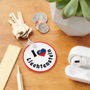 Porte-clés I love Liechtenstein & Heart - Voyage / sports