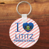 Porte-clés I Love Lititz, PA (Recto)