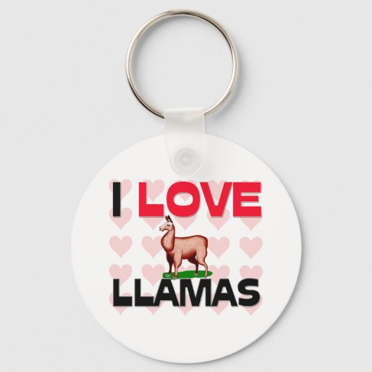 Porte-clés I Love Llamas (Recto)