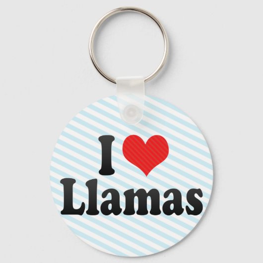 Porte-clés I Love Llamas (Recto)