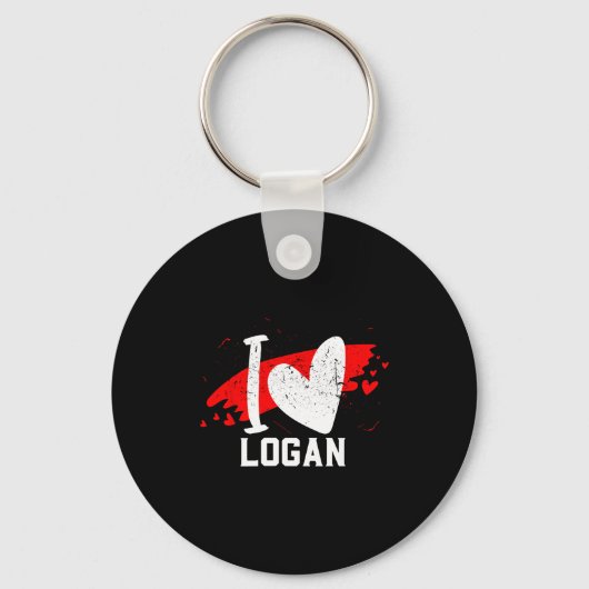 Porte-clés I Love Logan I Heart Logan  (Recto)
