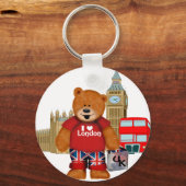 Porte-clés I Love London - Teddy Bear (Recto)