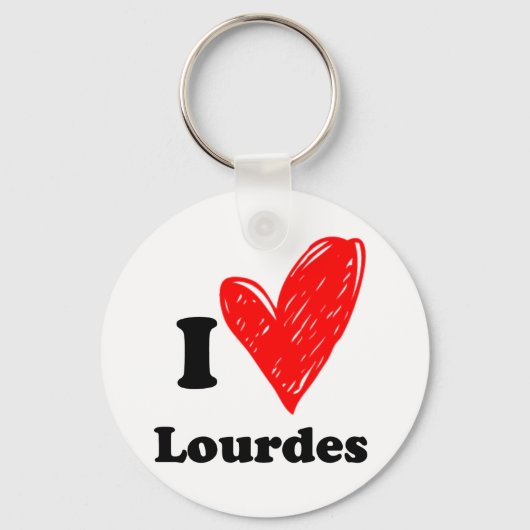 Porte-clés I Love Lourdes (Recto)
