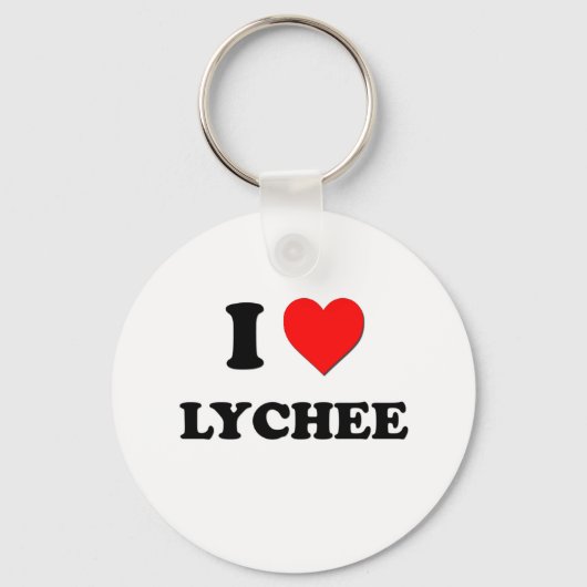 Porte-clés I Love Lychee ( Nourriture ) (Recto)