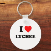 Porte-clés I Love Lychee ( Nourriture ) (Recto)