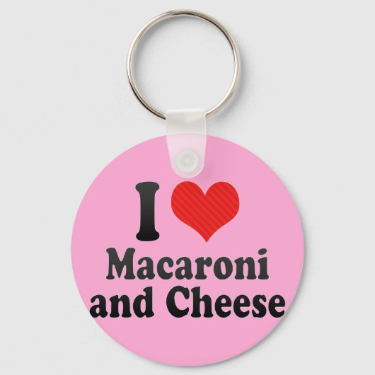 Porte-clés I Love Macaroni+et fromage (Recto)