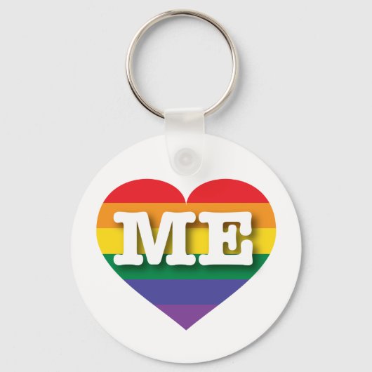 Porte-clés I Love Maine Rainbow Heart (Recto)