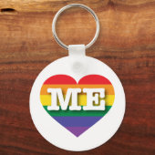 Porte-clés I Love Maine Rainbow Heart (Recto)