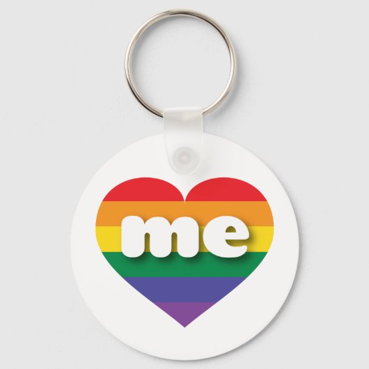 Porte-clés I Love Maine Rainbow Heart (Recto)