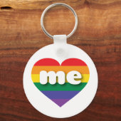 Porte-clés I Love Maine Rainbow Heart (Recto)