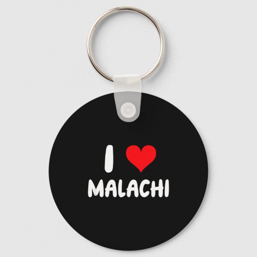 Porte-clés I Love Malachi - Heart - Name  (Recto)