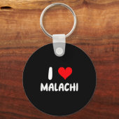 Porte-clés I Love Malachi - Heart - Name  (Recto)