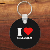 Porte-clés I Love Malcolm I Heart Malcolm Name Y2k Valentines (Recto)
