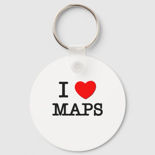 Porte-clés I Love Maps (Recto)