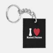 Porte-clés I Love Mashed Potatoes Thanksgiving Diner Cadeau (Devant gauche)