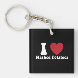 Porte-clés I Love Mashed Potatoes Thanksgiving Diner Cadeau