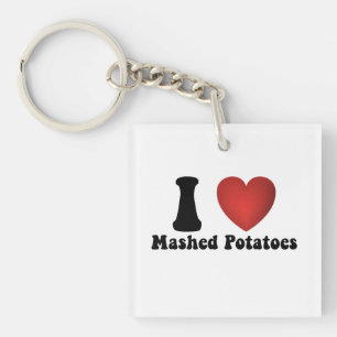 Porte-clés I Love Mashed Potatoes Thanksgiving Diner Cadeau