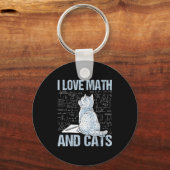 Porte-clés I Love Math And Cats Science Teacher Student Funny (Recto)