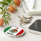 Porte-clés I Love Mexico, Mexican flag, (Côté)