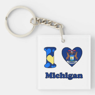 Porte-clés I love Michigan