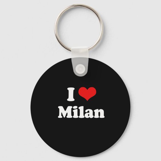 Porte-clés I Love Milan Tshirt blanc Tshirt (Recto)