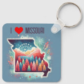 Porte-clés I Love Missouri Noël hiver (Dos)