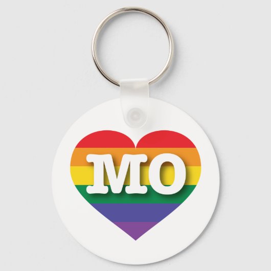Porte-clés I Love Missouri Rainbow Heart (Recto)