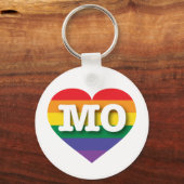 Porte-clés I Love Missouri Rainbow Heart (Recto)