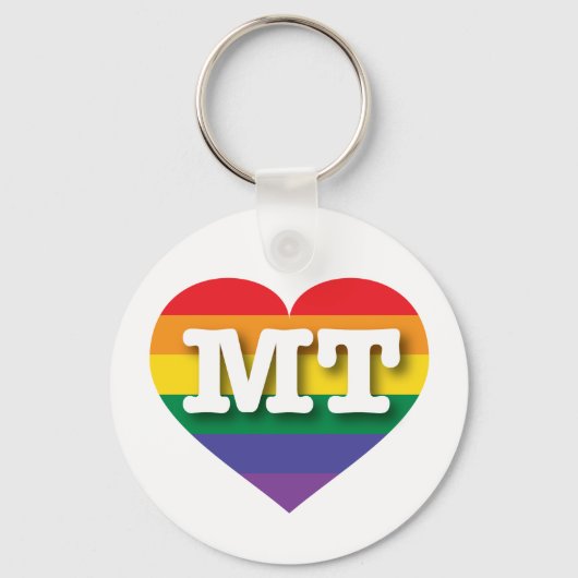 Porte-clés I Love Montana Rainbow Heart (Recto)