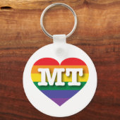 Porte-clés I Love Montana Rainbow Heart (Recto)