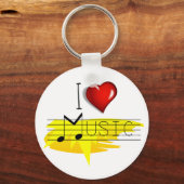 Porte-clés I Love music (Recto)