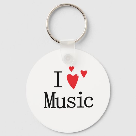 Porte-clés I Love Music (Recto)