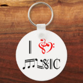 Porte-clés I Love Music (Recto)
