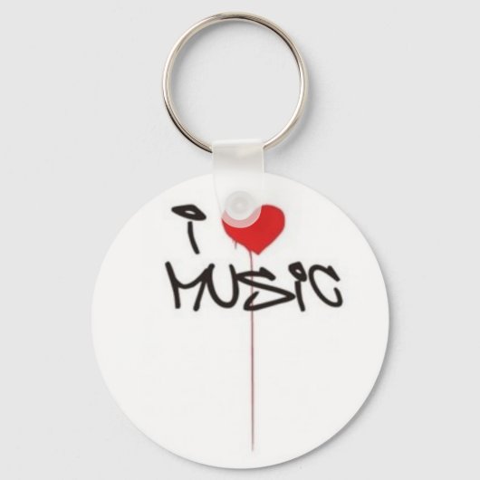 Porte-clés I Love Music (Recto)