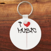 Porte-clés I Love Music (Recto)