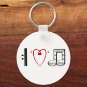 Porte-clés I Love Music (I heart notes) (Recto)