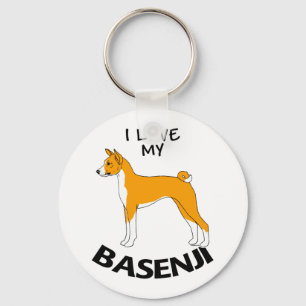 Porte-clés I Love my Basenji