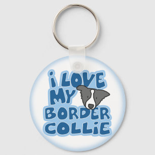 Porte-clés I Love My Border Collie Keychain