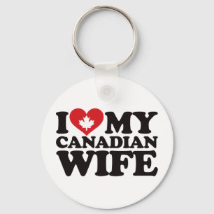 Porte-clés I Love My Canadian Wife