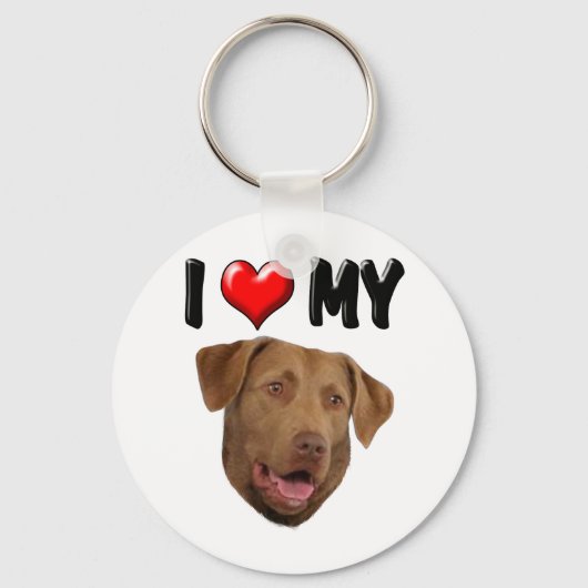 Porte-clés I Love My Chesapeake Bay Retriever (Recto)